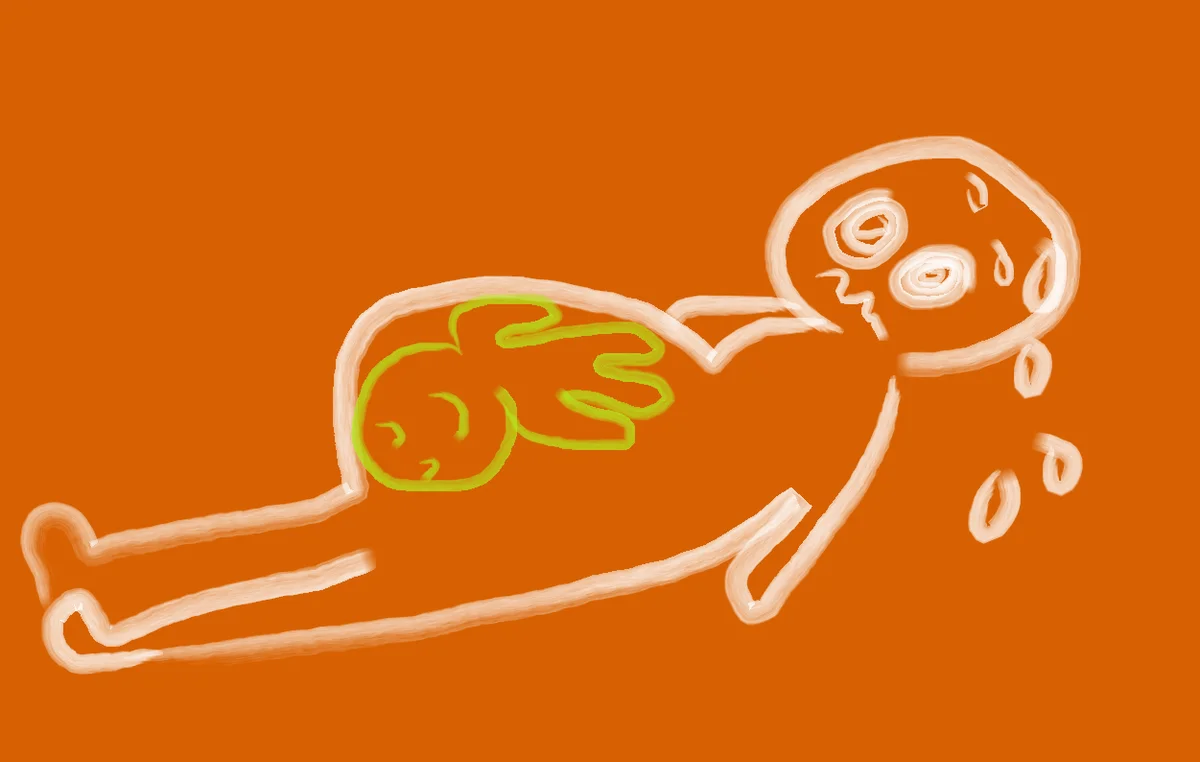 A human inside another human